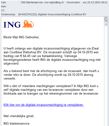 Phishing Incassomachtigen  Veilig Bankieren